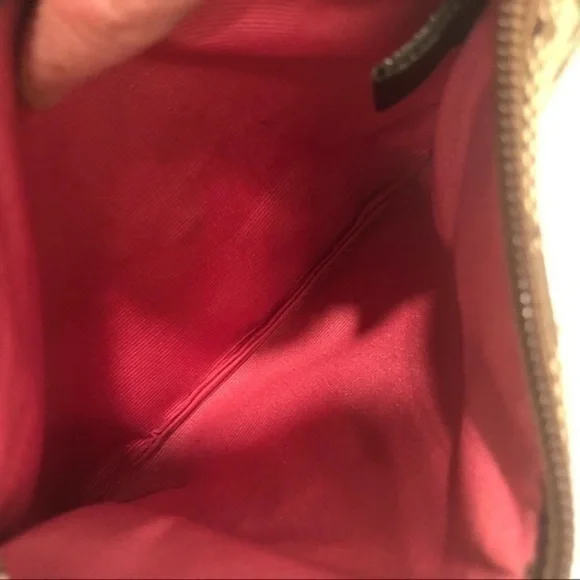 Coach brown pink striped wristlet bag - Picture 4 of 7